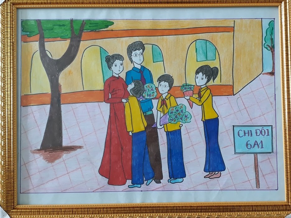 Học Sinh Trường Thcs Tô Vĩnh Diện Vẽ Tranh Chào Mừng Ngày Nhà Giáo Việt Nam  20-11